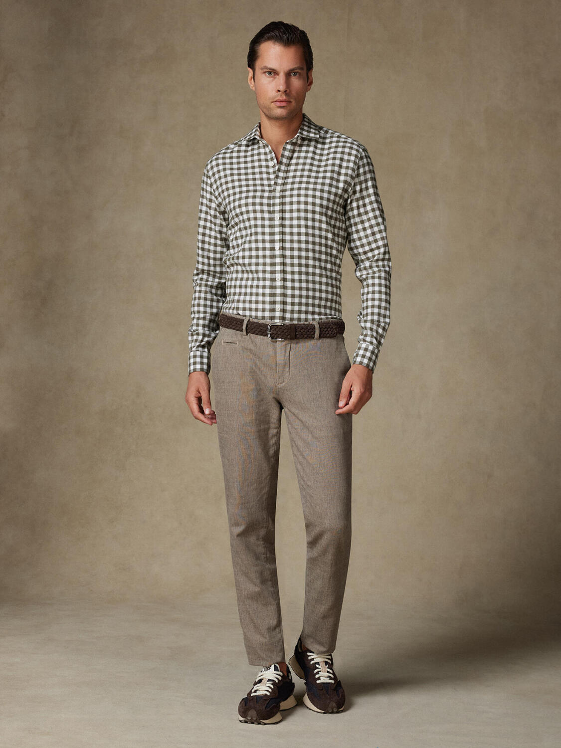 Chemise Rob en flanelle à carreaux kaki