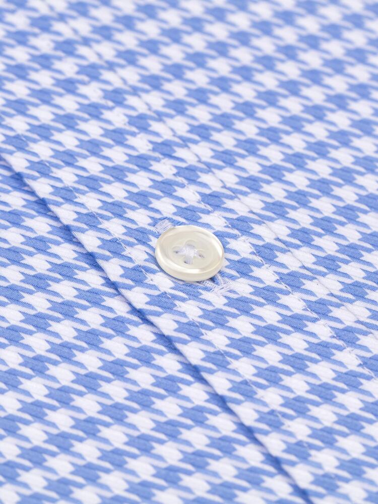 Ross sky blue checked shirt