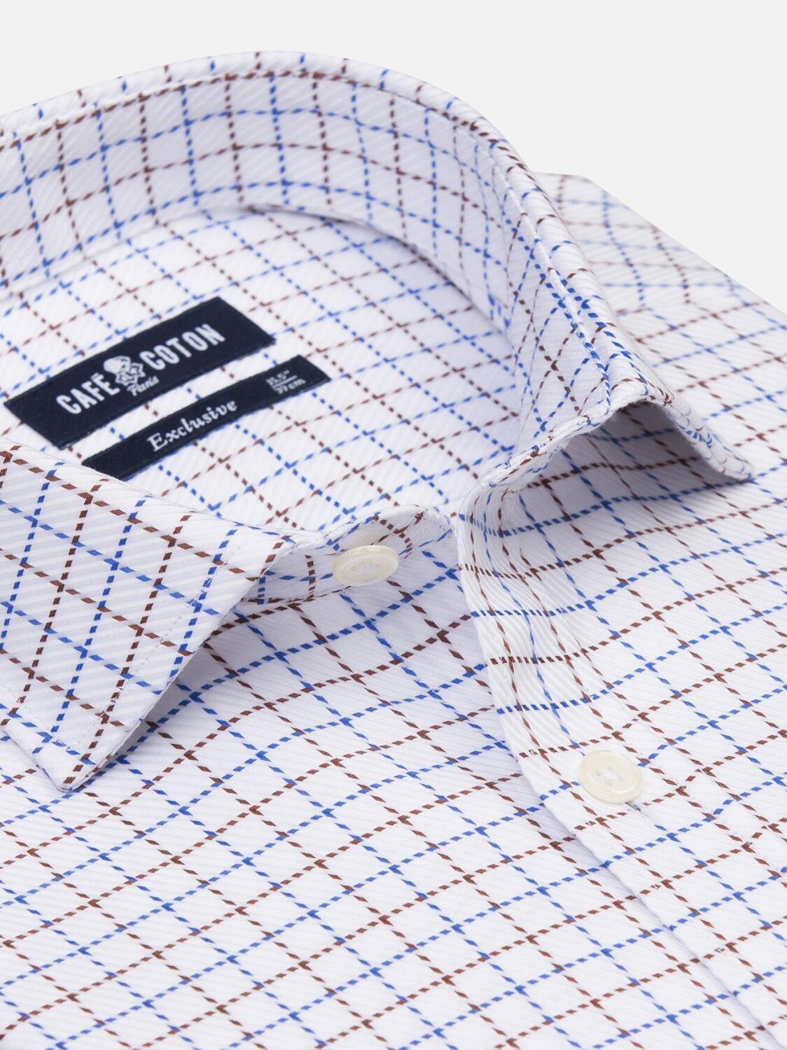 Chemise Sean à carreaux marron et bleus