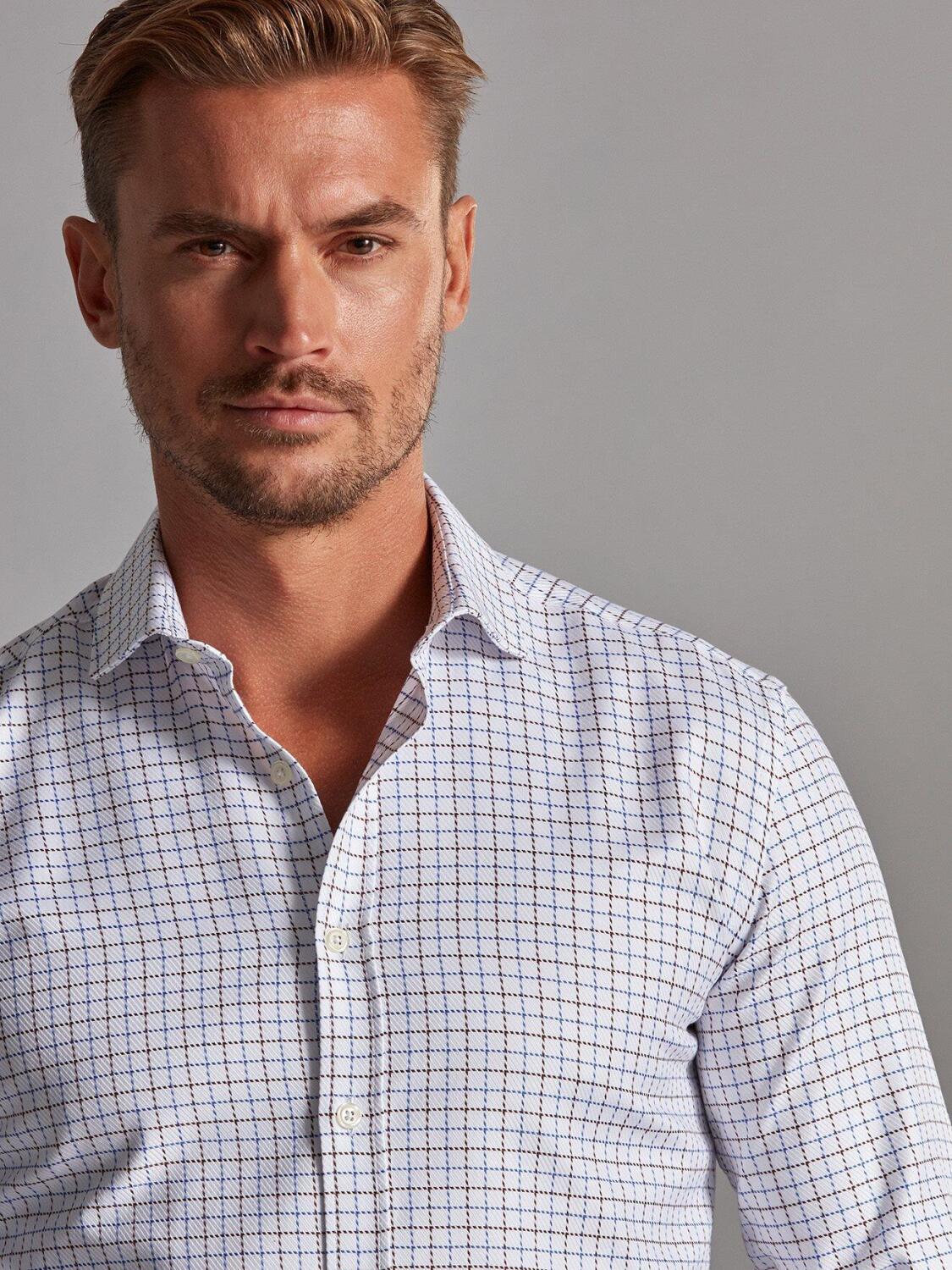 Chemise Sean à carreaux marron et bleus