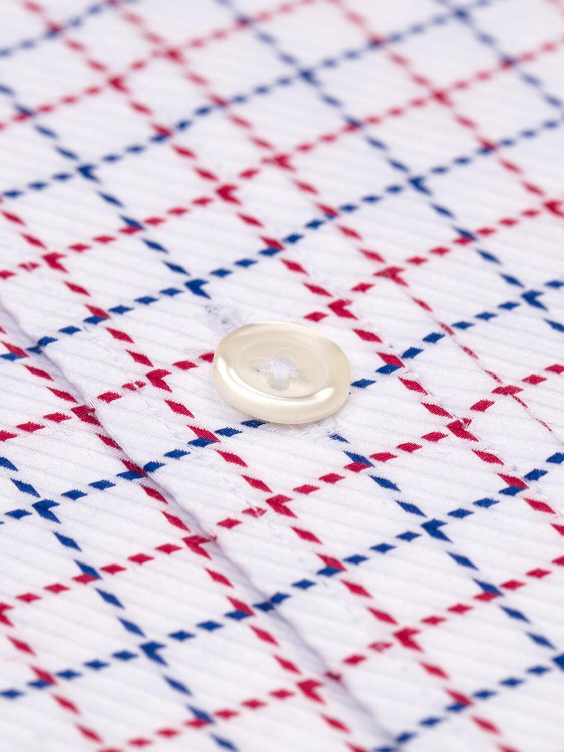 Chemise Sean à carreaux marine et rouges