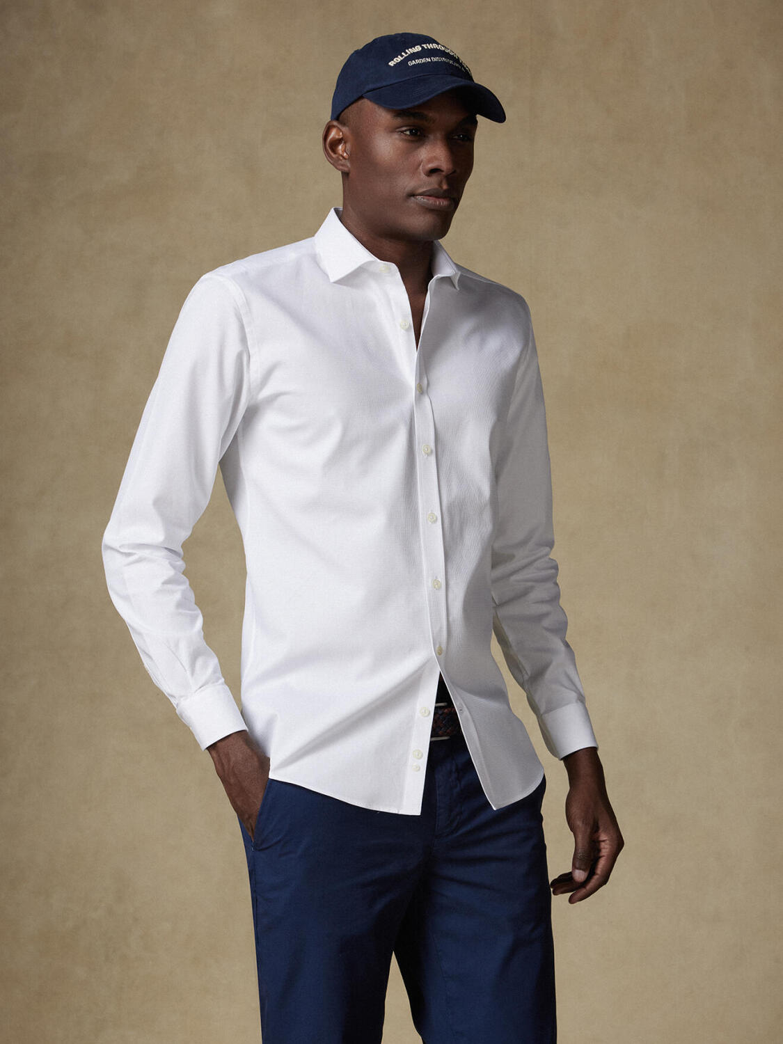 Chemise Shane texturée blanche