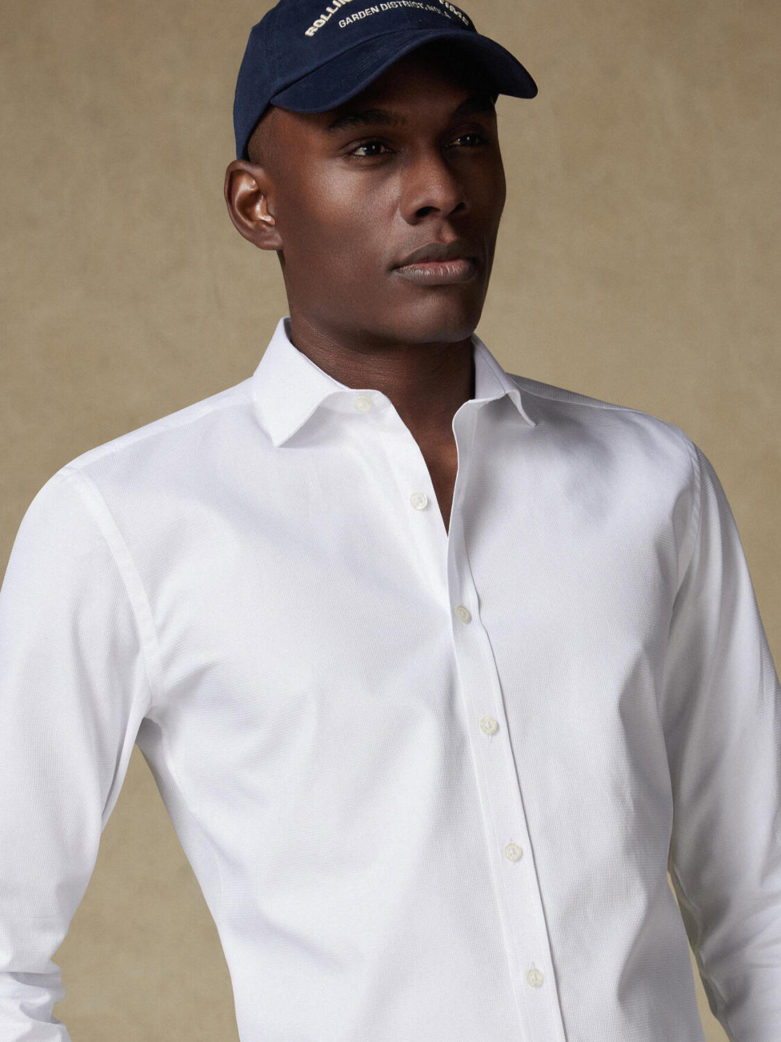 Chemise Shane texturée blanche
