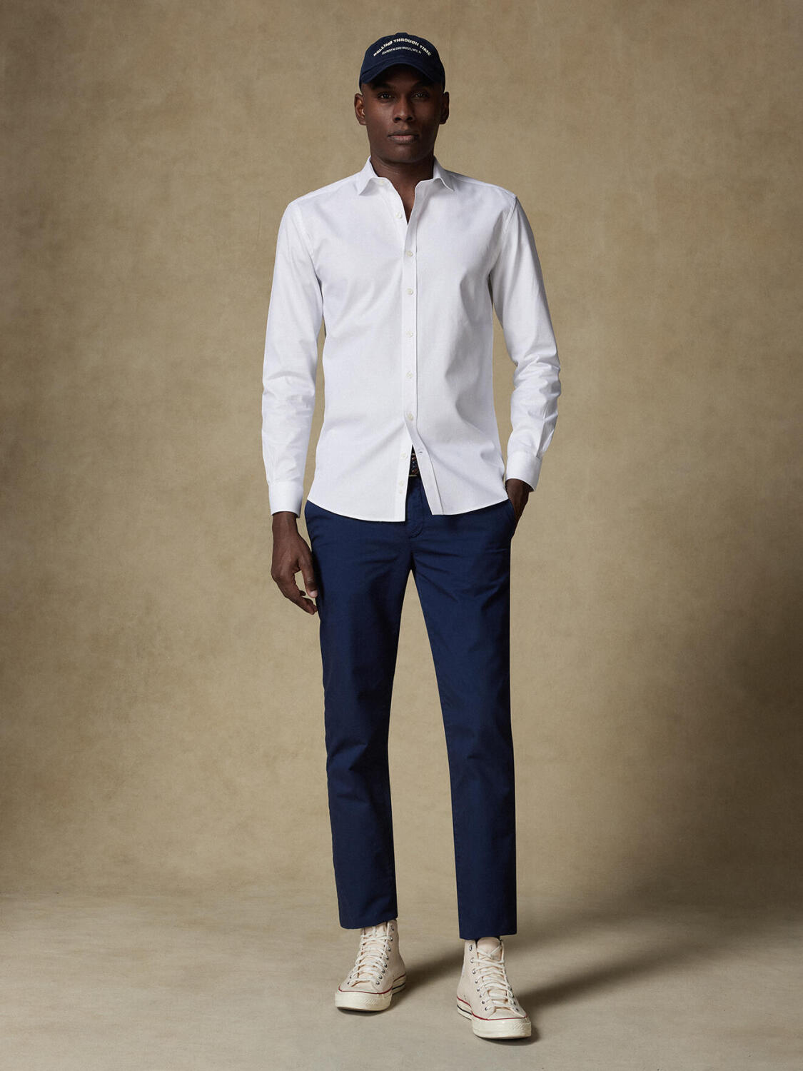 Chemise Shane texturée blanche