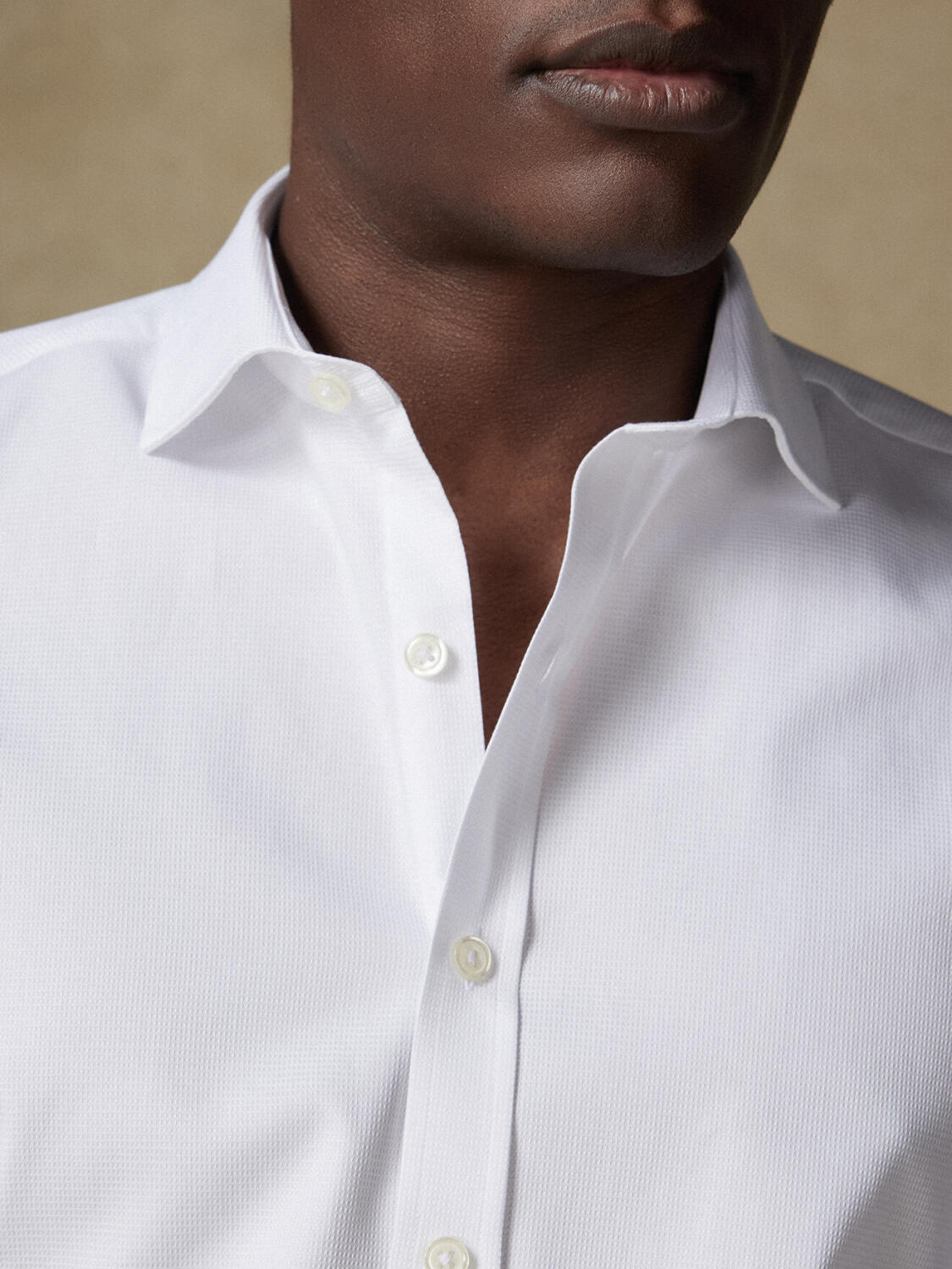 Chemise Shane texturée blanche