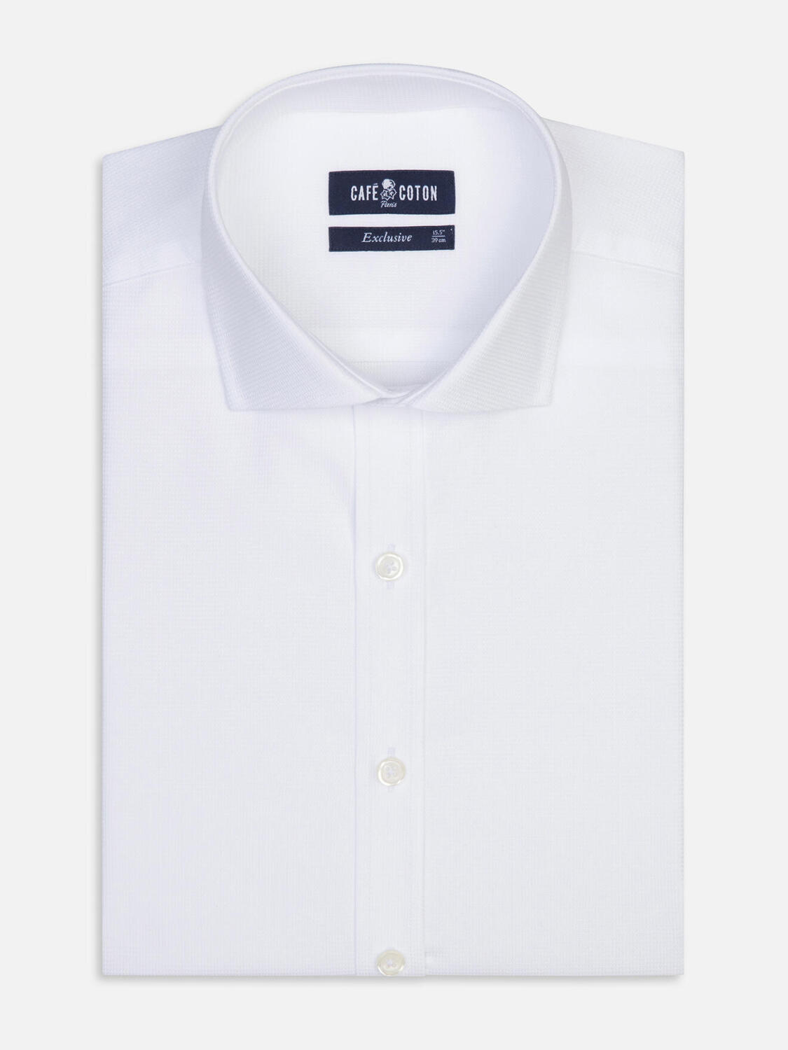 Chemise Shane texturée blanche