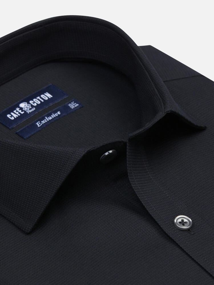 Shane black textured shirt