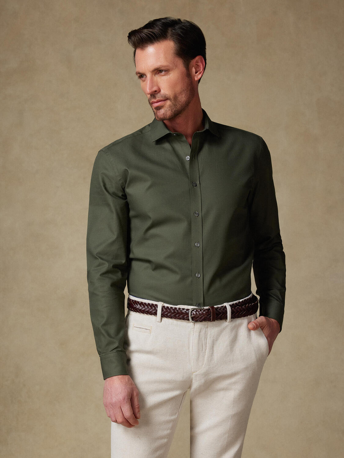 Chemise Shane texturée kaki