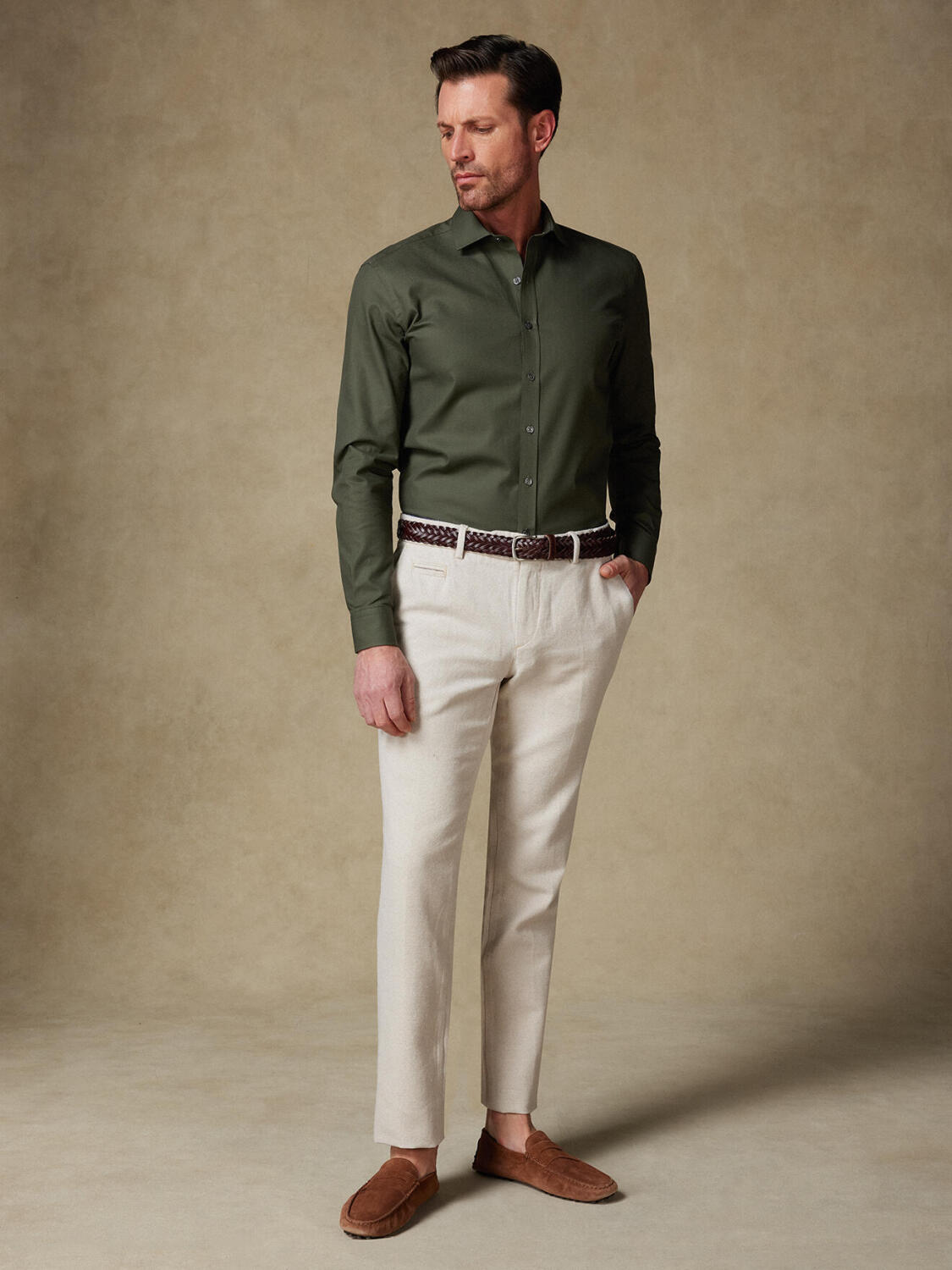 Chemise Shane texturée kaki