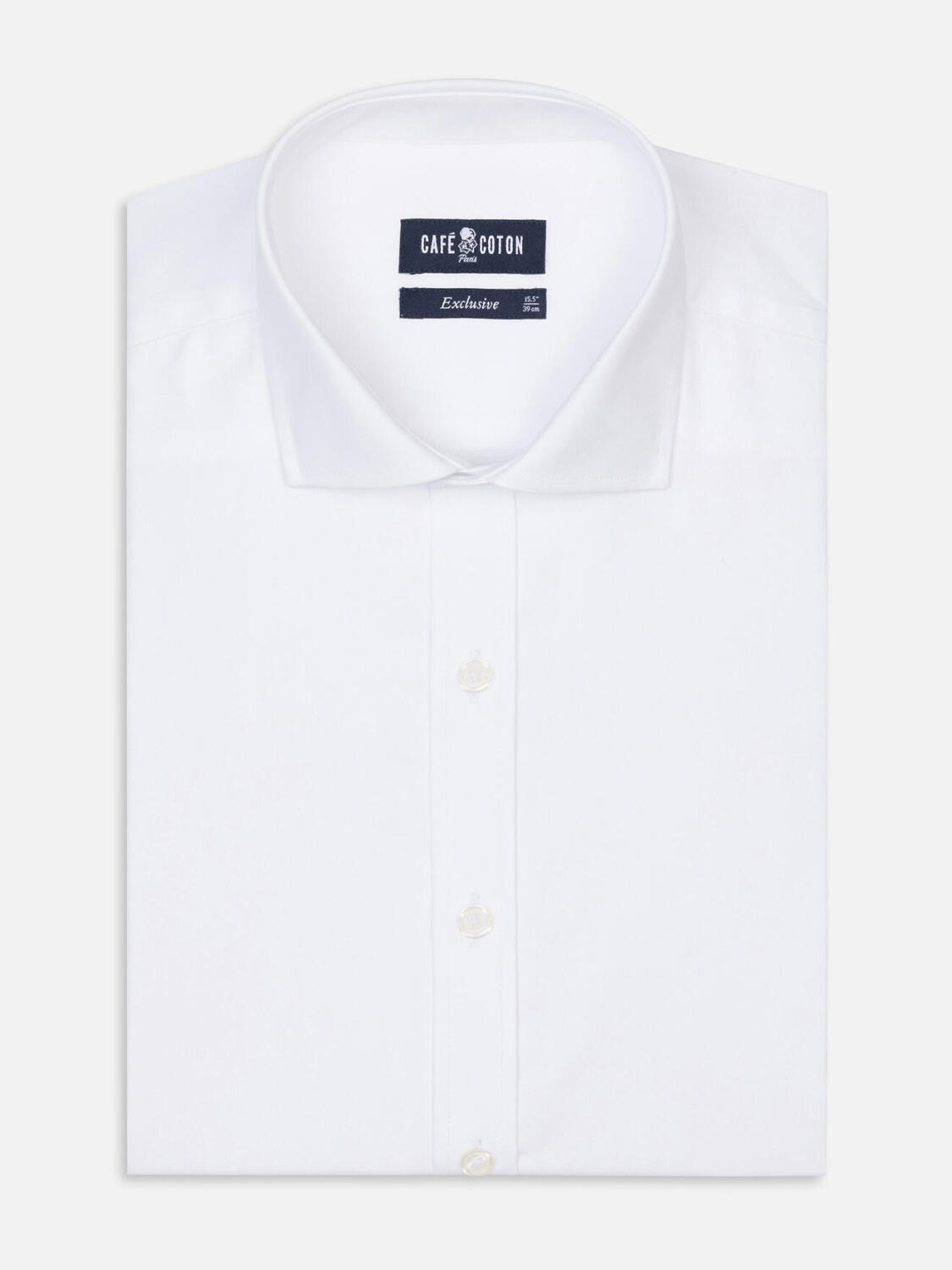 Adam white pinpoint shirt - Slim Fit