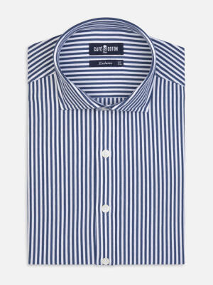 Chemise cintrée Albano à rayures marine