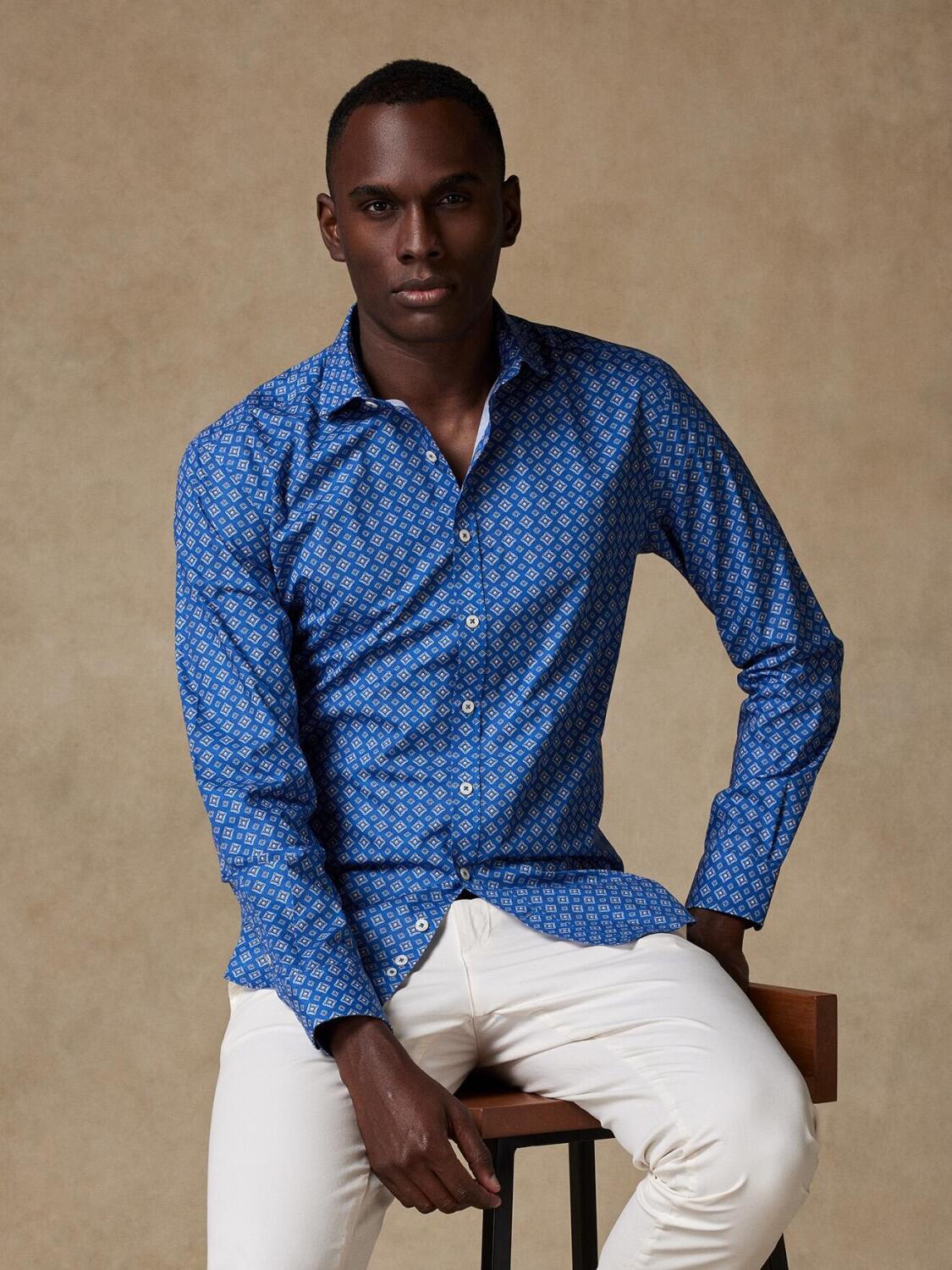 Tailliertes Hemd Alvin mit Ethno-Print