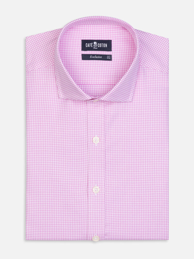 Chemise cintrée Alvin en natté rose