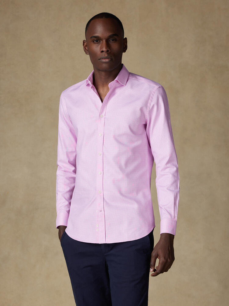 Chemise cintrée Alvin en natté rose