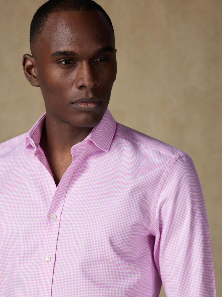 Chemise cintrée Alvin en natté rose