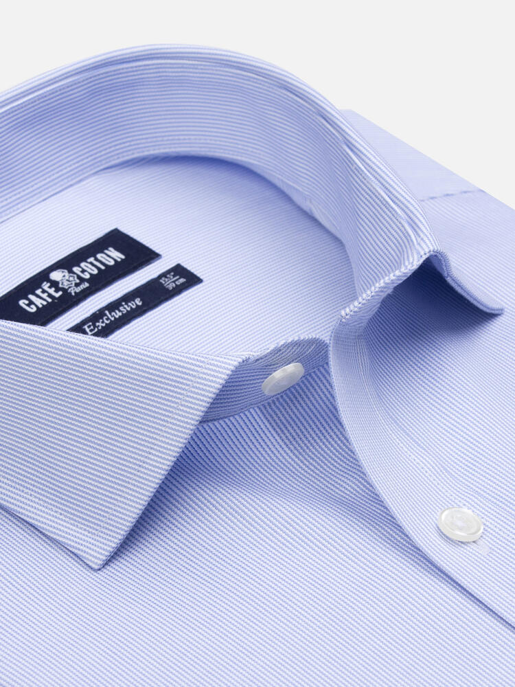 Slim Fit Alvren Gestreiftes Hemd Hellblau