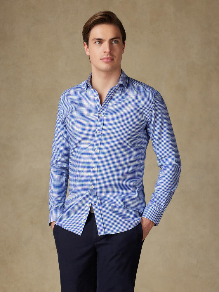 Anthony gingham slim fit shirt - Navy