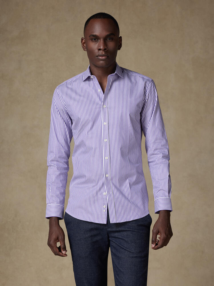 Camicia slim fit Baillee a righe viola