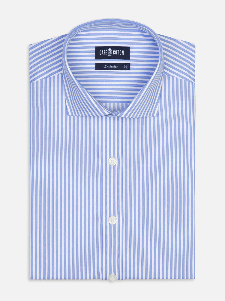 Barry slim fit shirt with sky blue stripes