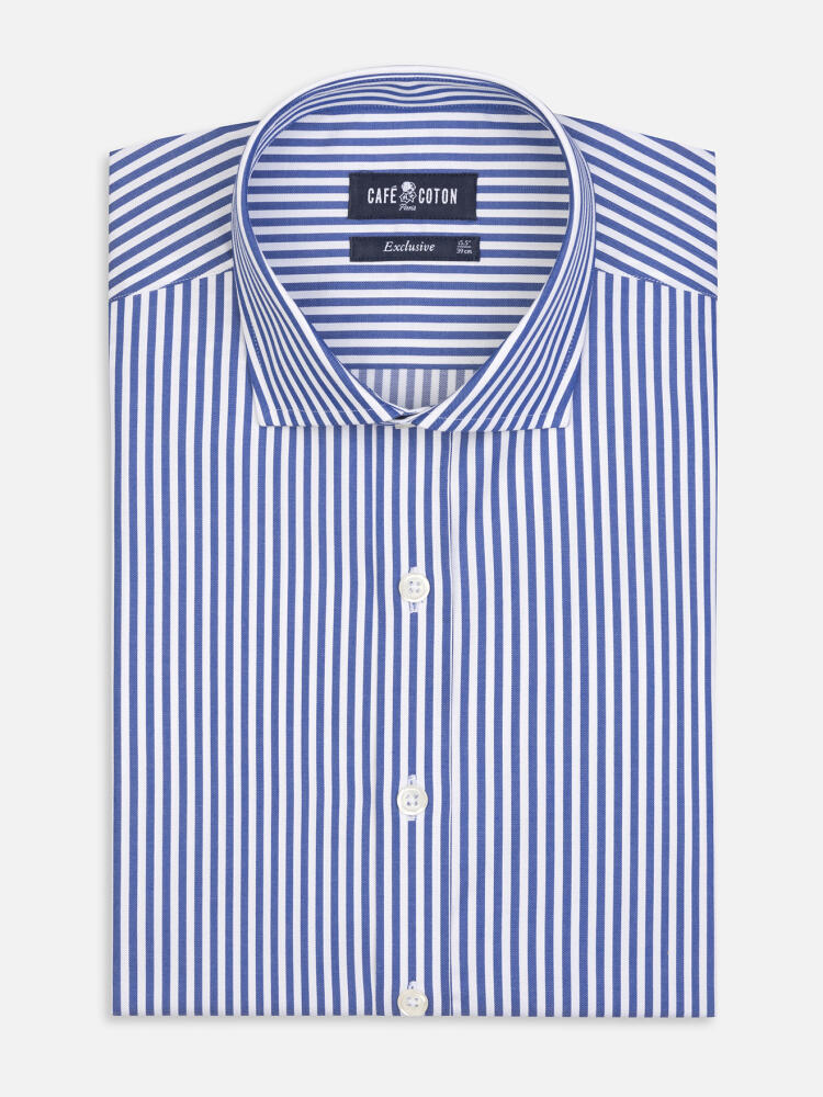 Chemise cintrée Barry à rayures marine