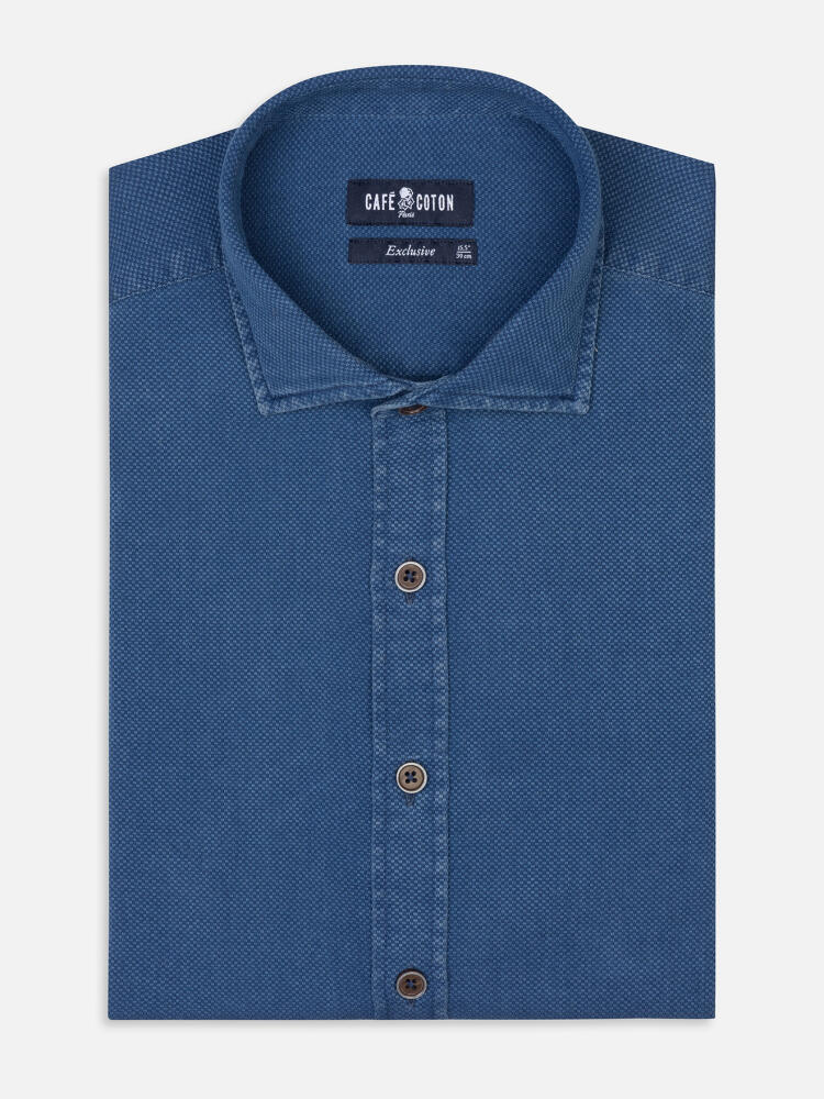 Basil indigo slim fit shirt