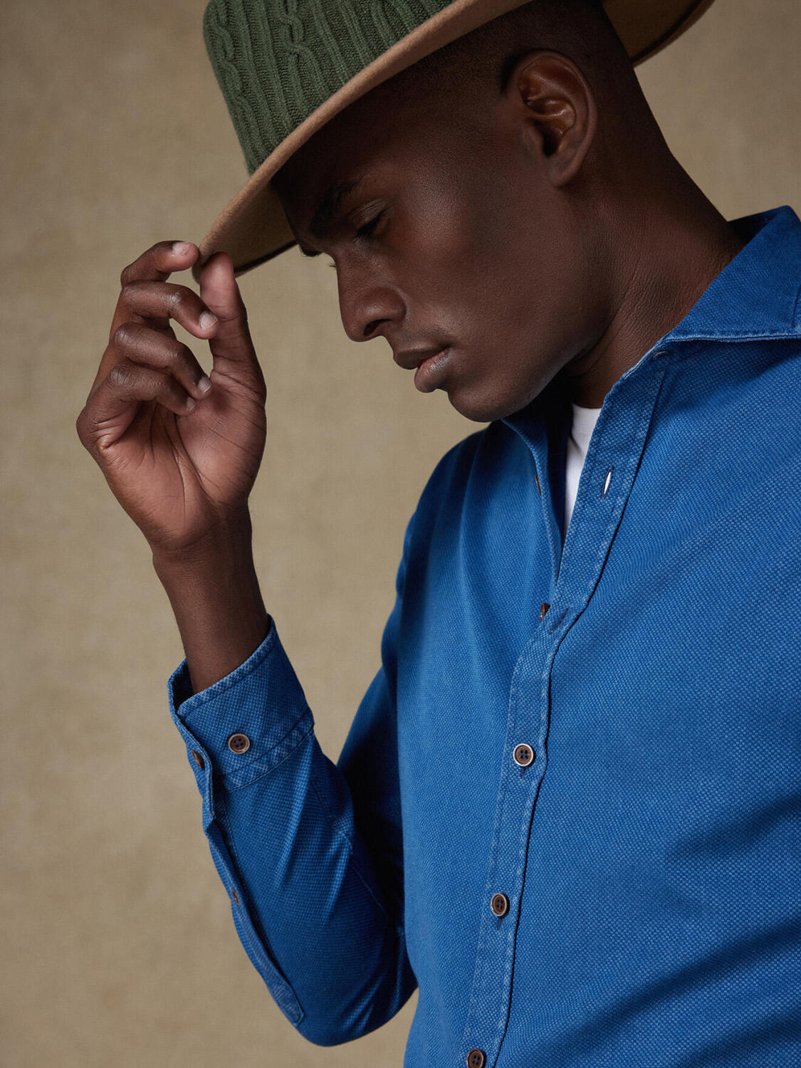 Basil indigo slim fit shirt