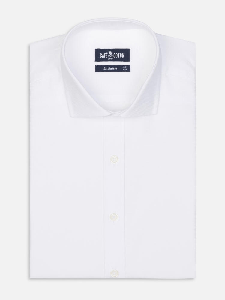 Chemise cintrée Bayers texturée blanche