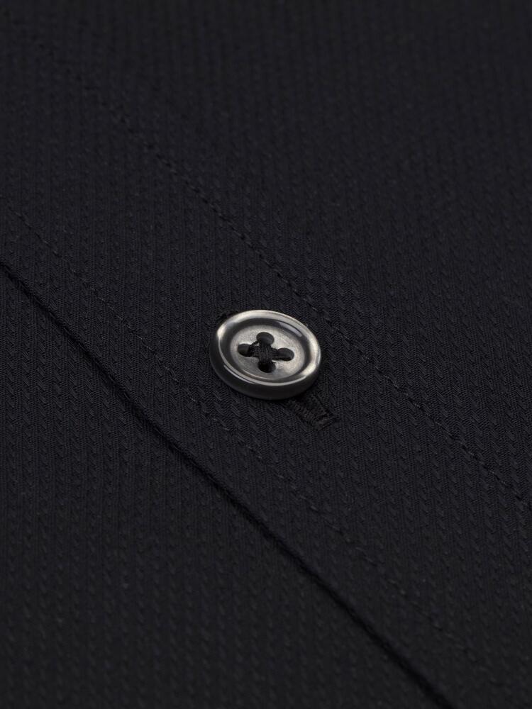 Black twill slim fit shirt