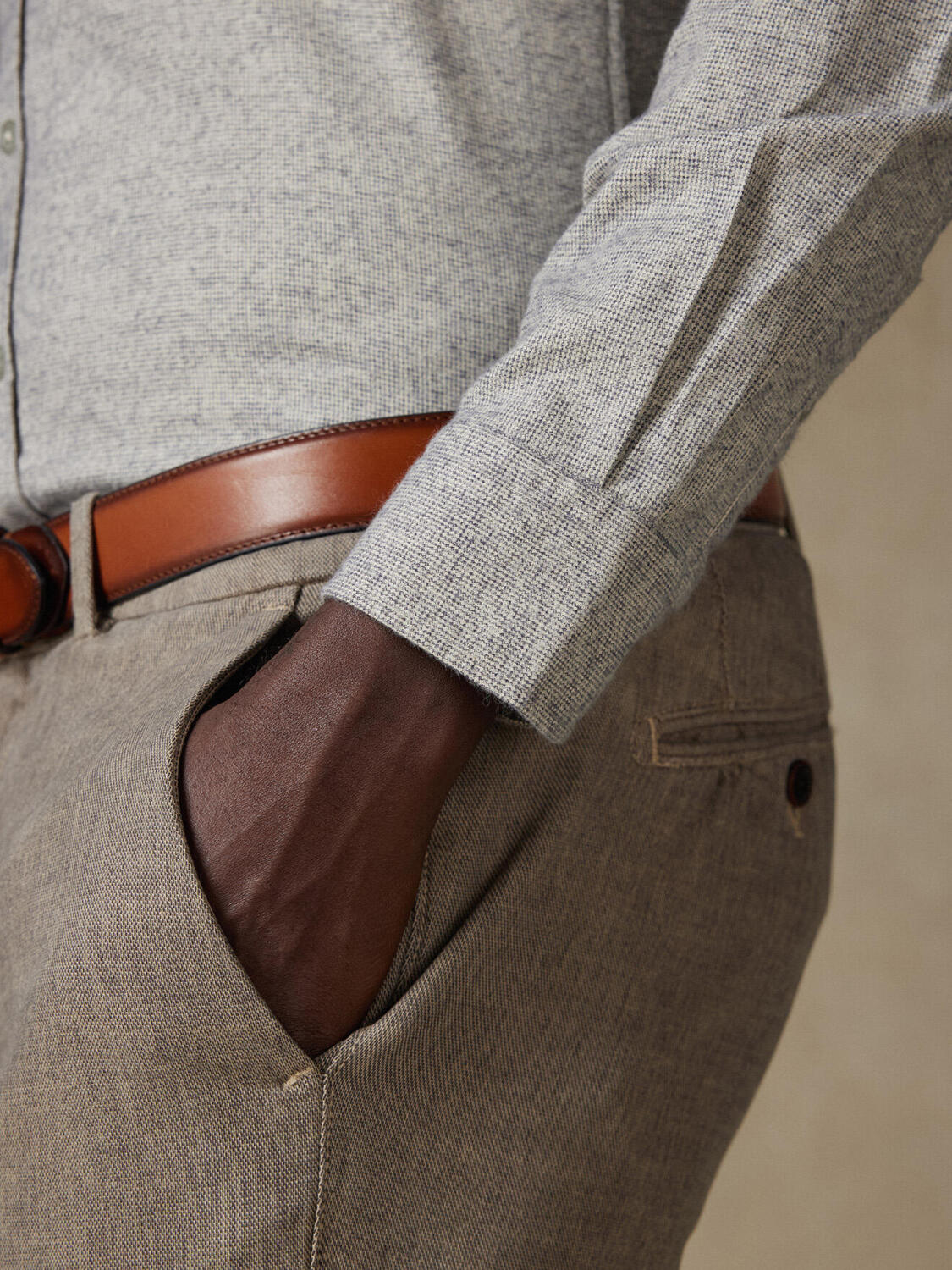 Camicia slim fit Bill di flanella