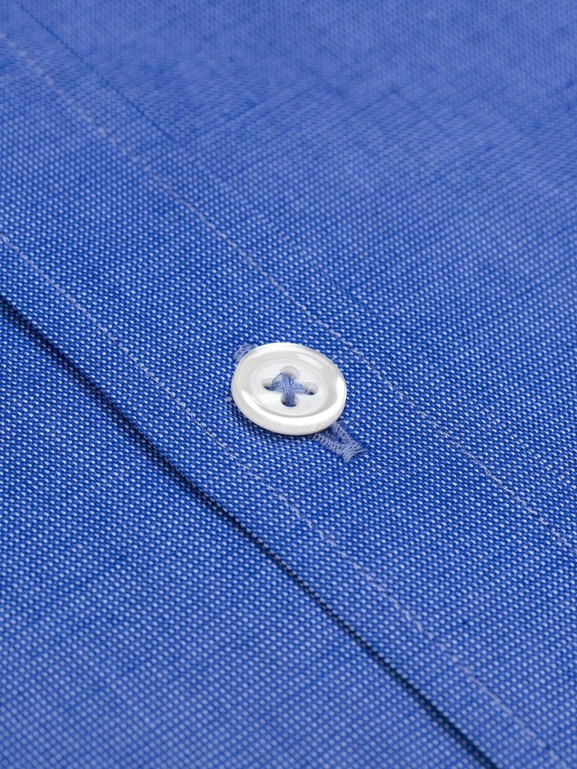 Tailliertes Hemd Bob aus blauem Mikro-Oxford