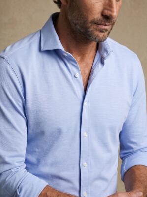 Chemise cintrée Boxy en jersey ciel
