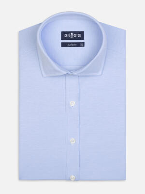 Chemise cintrée Boxy en jersey ciel