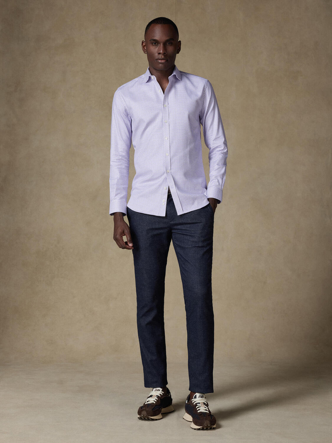 Camicia slim fit Brent a scacchi parma