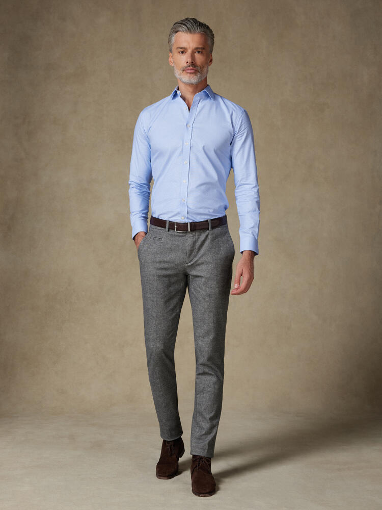 Brian sky natté Hemd - Slim Fit