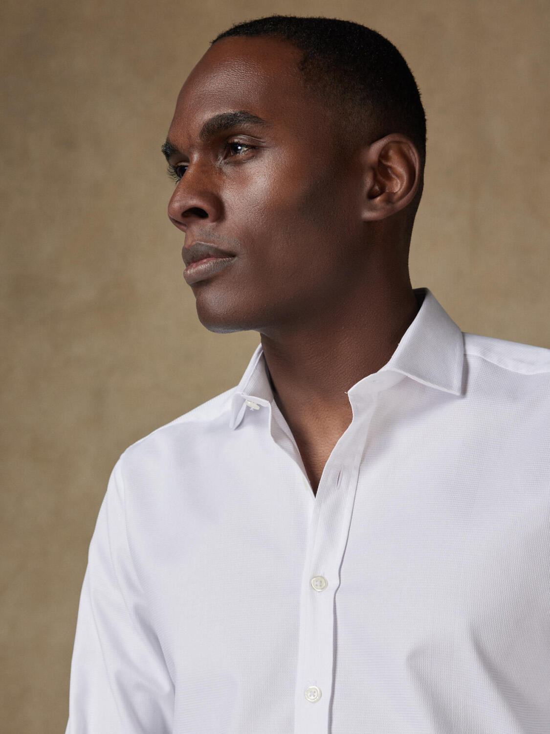 Wit shirt met structuur Brice - Slim Fit