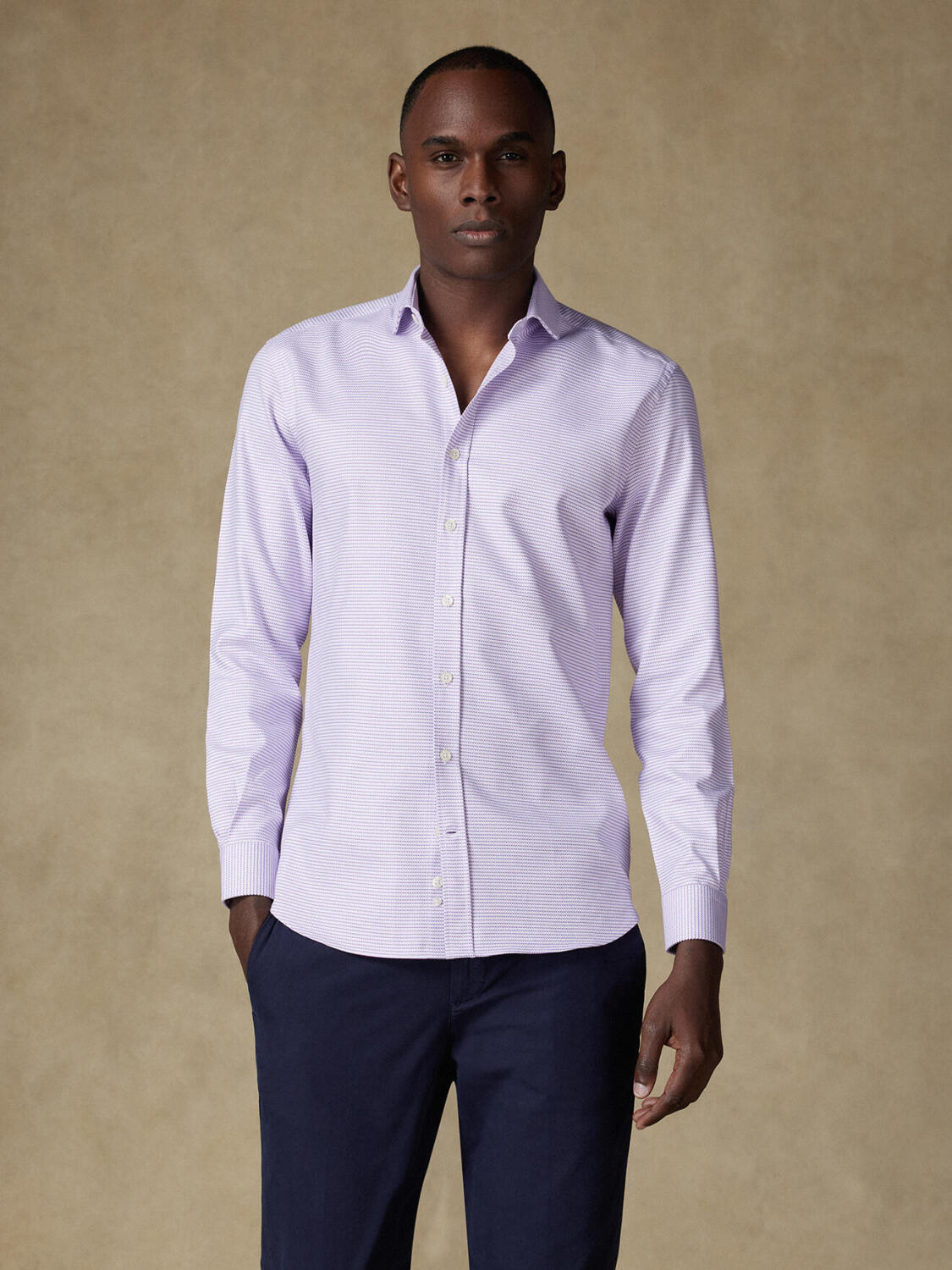 Camicia slim fit slim fit Brock in twill di parma