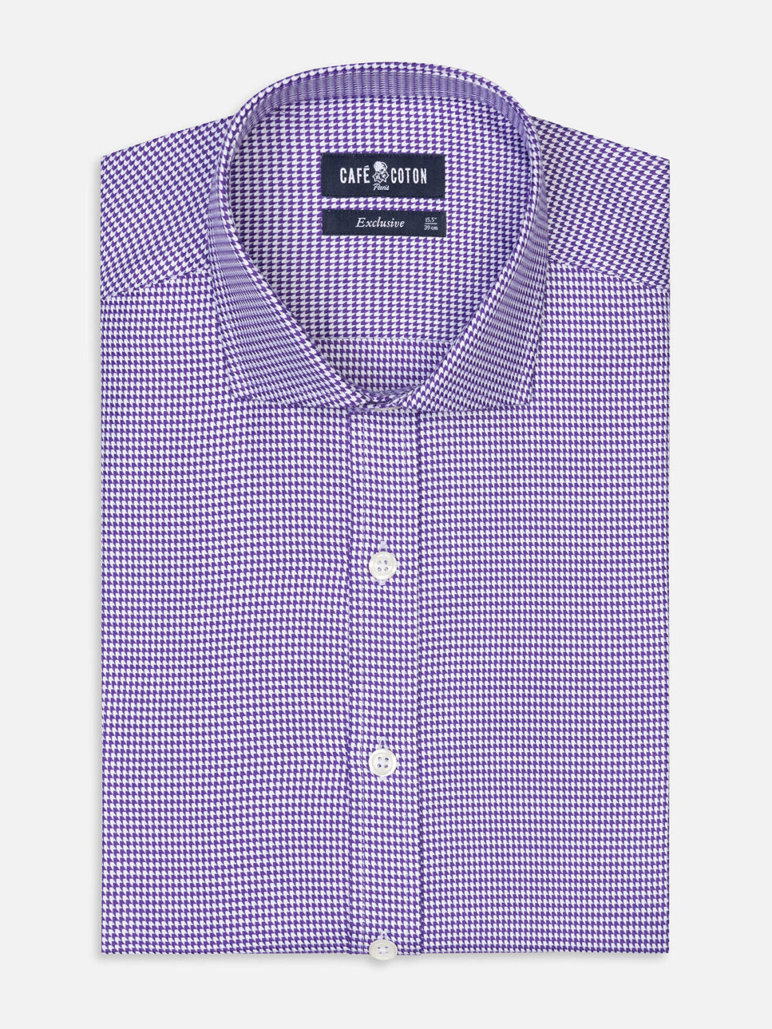 Camicia slim fit Bud in twill viola