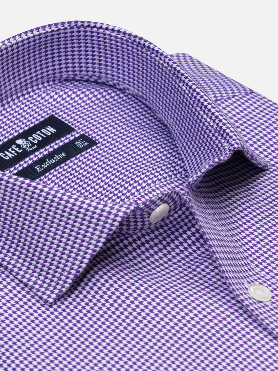 Camicia slim fit Bud in twill viola