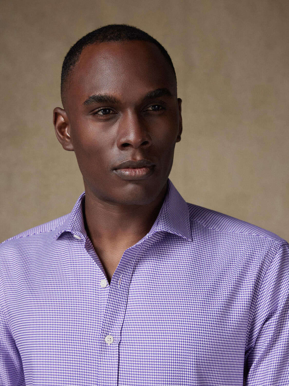 Camicia slim fit Bud in twill viola