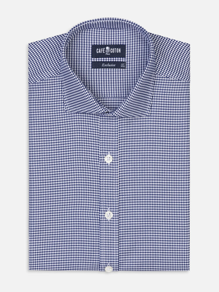 Chemise cintrée Bud en twill marine