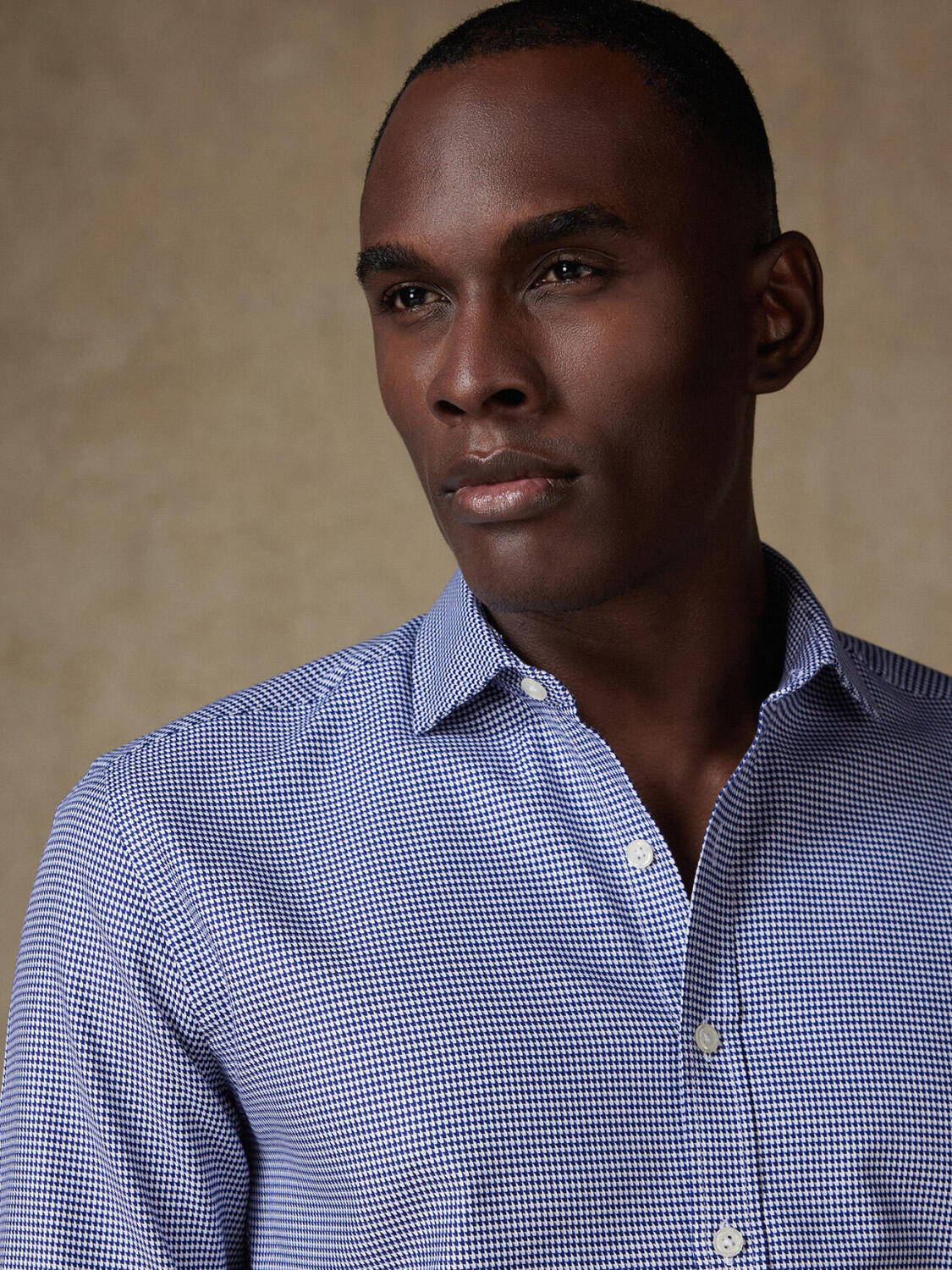 Chemise cintrée Bud en twill marine