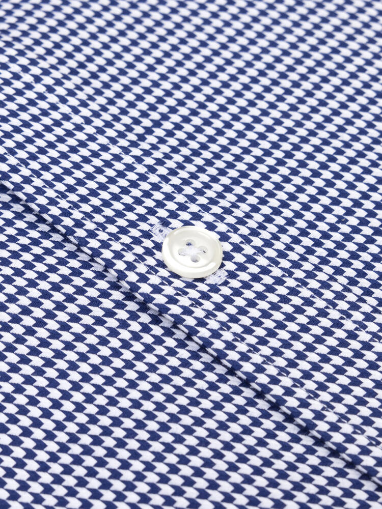 Chemise cintrée Bud en twill marine