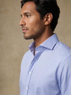 Slim Fit Calder Twill-Hemd Hellblau