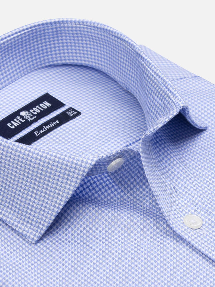 Slim Fit Calder Twill-Hemd Hellblau