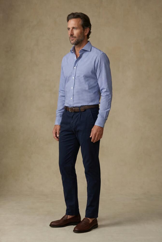 Slim Fit Calder Twill-Hemd Blau
