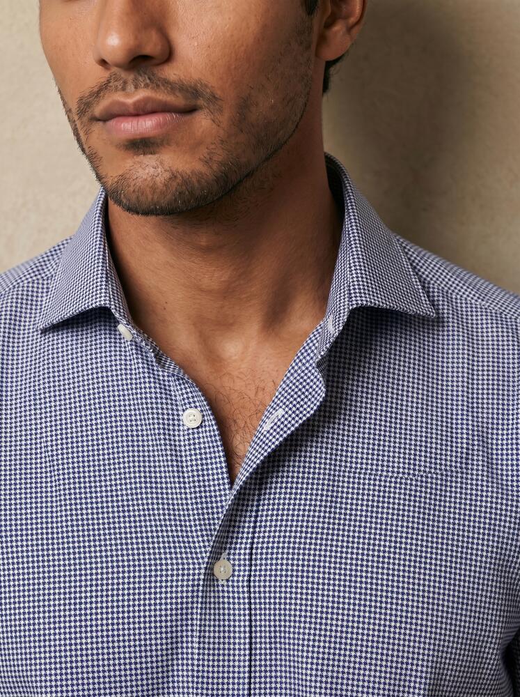 Slim Fit Calder Twill-Hemd Marineblau