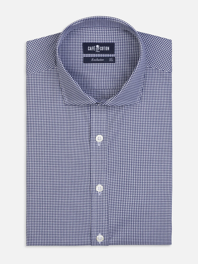 Slim Fit Calder Twill-Hemd Marineblau