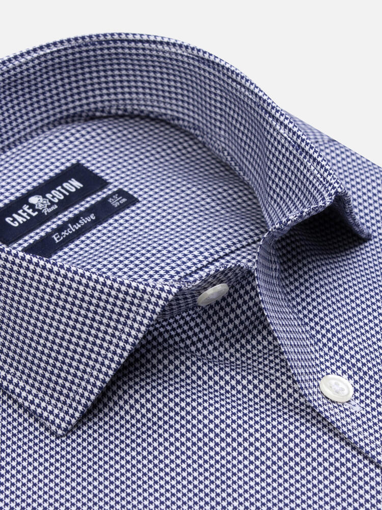 Slim Fit Calder Twill-Hemd Marineblau