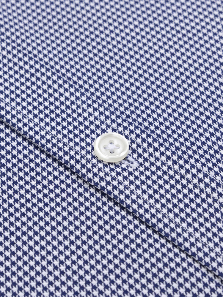 Slim Fit Calder Twill-Hemd Marineblau