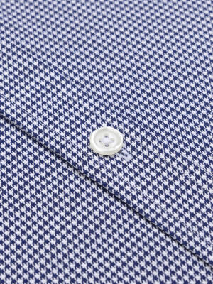 Slim Fit Calder Twill-Hemd Marineblau